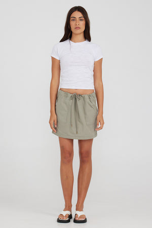 Charlie Holiday Amaya Cargo Skirt Sage