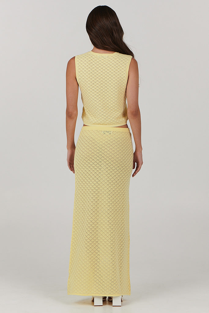 Charlie Holiday Jessie Midi Skirt Lemon