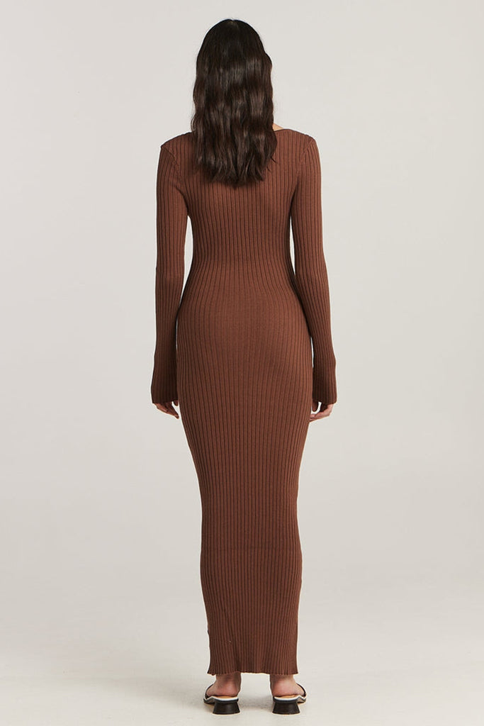 Charlie Holiday Laurette Midi Dress Chocolate