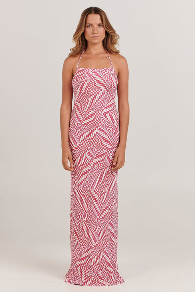 Charlie Holiday Rhodes Maxi Dress Pink Diamond