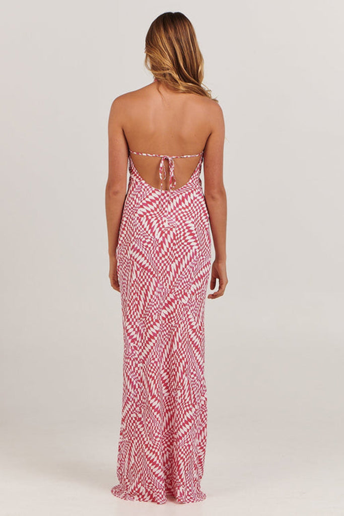 Charlie Holiday Rhodes Maxi Dress Pink Diamond