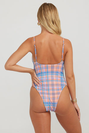 Charlie Holiday Riley One Piece Peachy Check