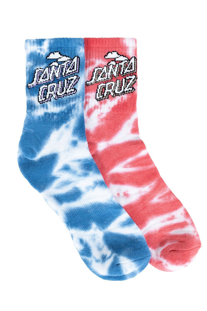 Santa Cruz Cliff View Stack Sock Blue Tie Dye