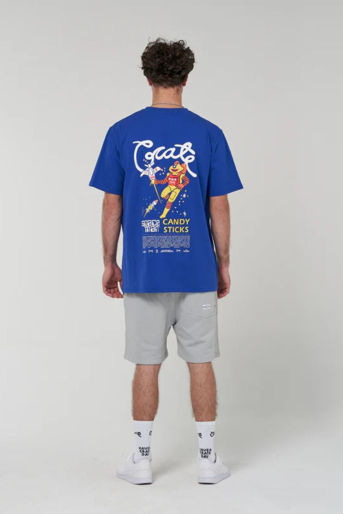 Crate X Space Man Candy Scripted Tee Blue