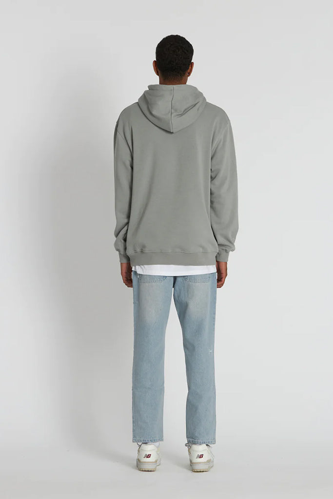 Crate Simple Script Superfleece Hoodie Fog Grey