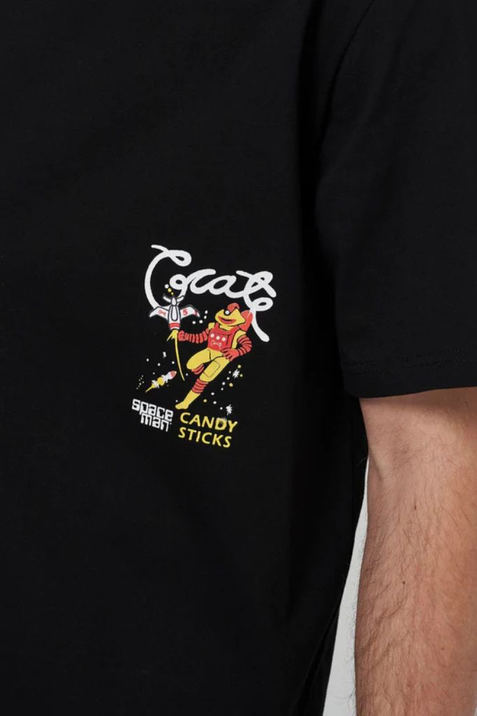 Crate X Space Man Candy Scripted Tee Black