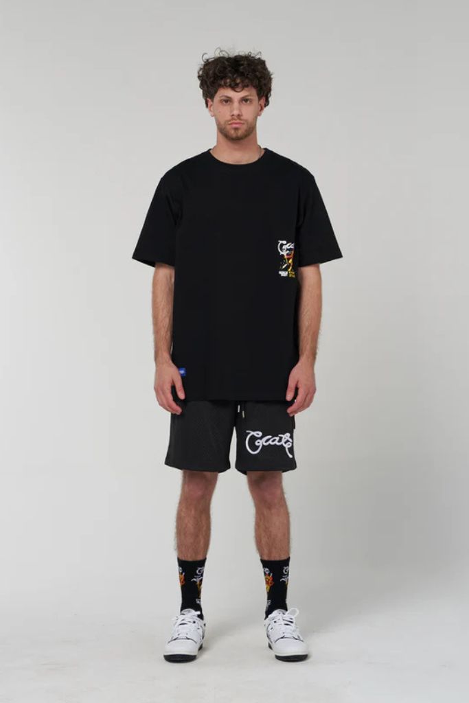 Crate X Space Man Candy Scripted Tee Black