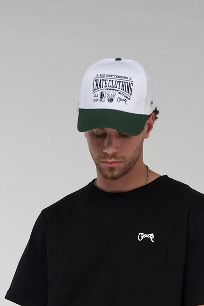 Crate Half Court Snapback White/Pine