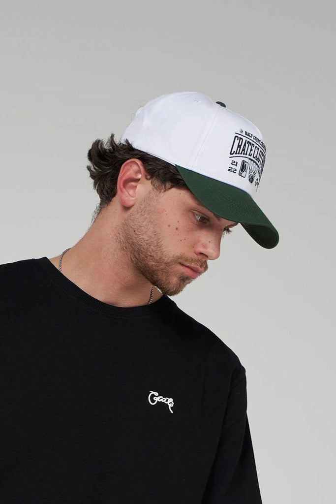 Crate Half Court Snapback White/Pine