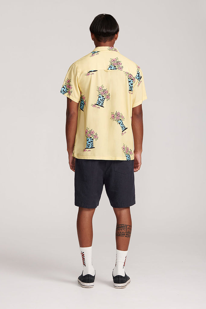 Critical Slide Bunched Ss Resort Shirt Lemon