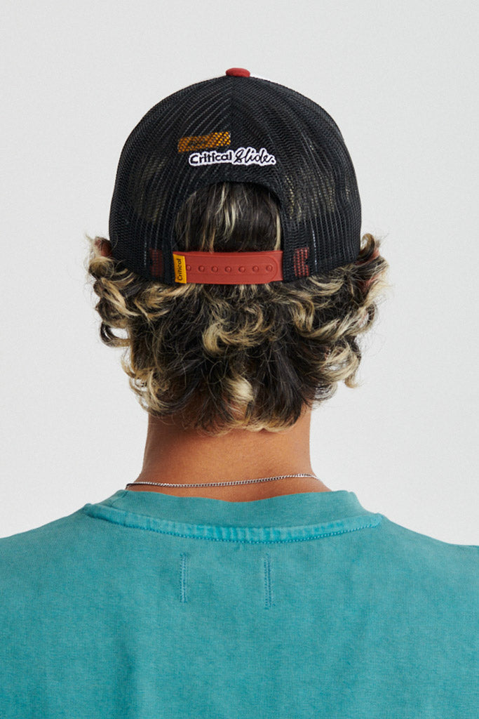 Critical Slide Bondi Mesh Trucker Ruby