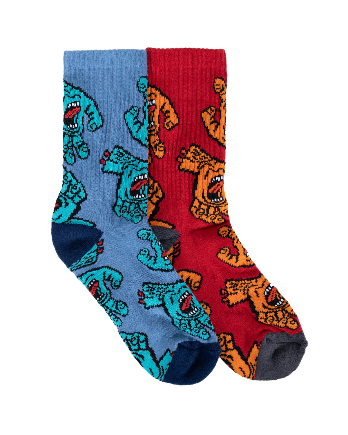 Santa Cruz Crowded Hand Crew Sock Blue-Red