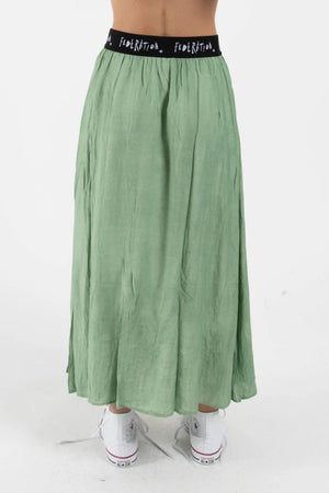 Federation Florence Maxi Skirt Lime