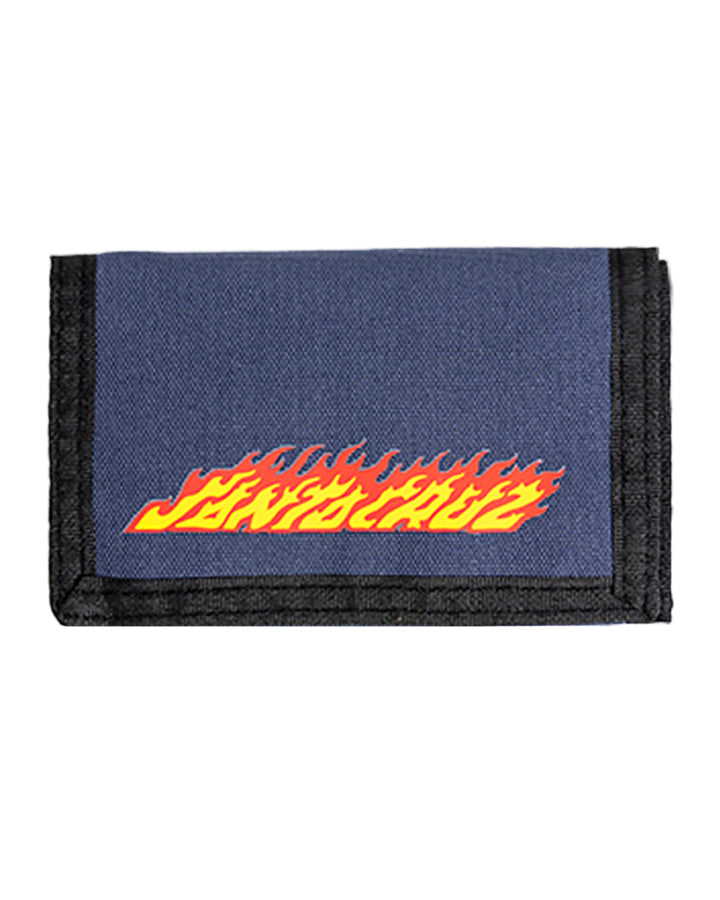 Santa Cruz Flaming Hand Wallet Navy