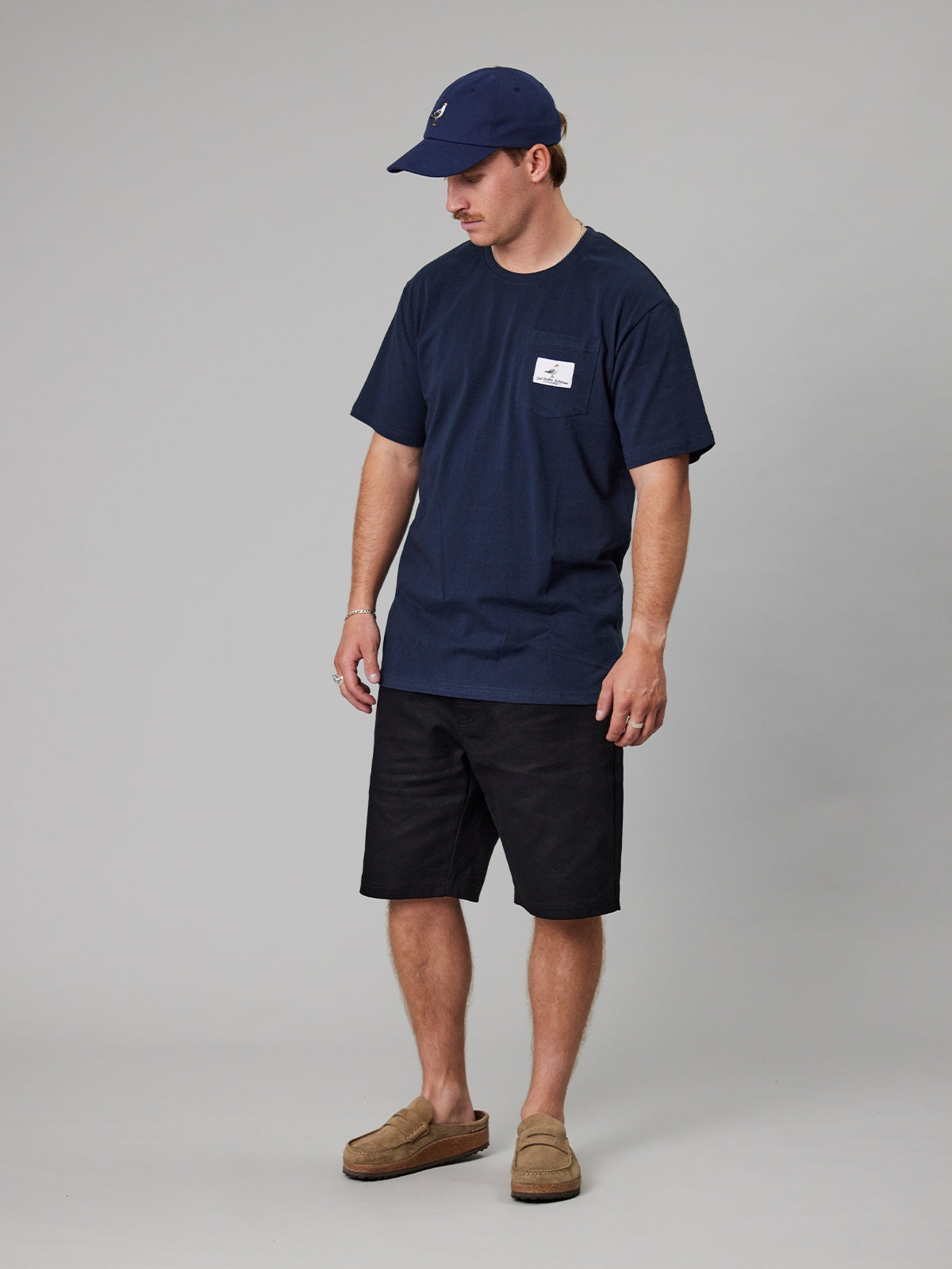 Just Another Fisherman Gull Pocket Tee Navy