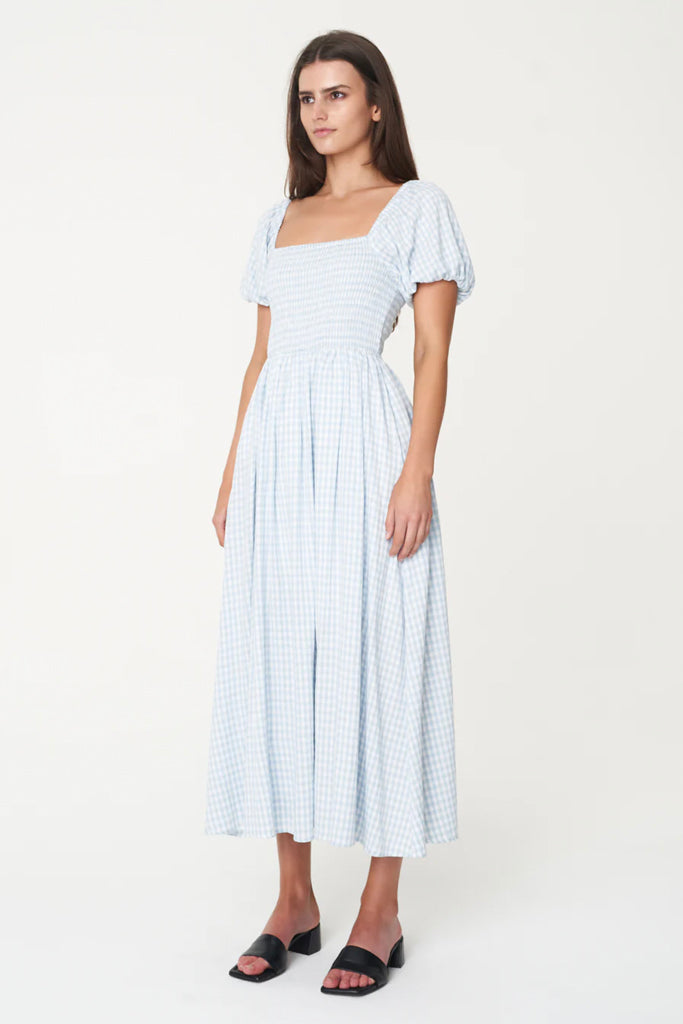 Huffer Celine Lover Midi Dress Blue/White