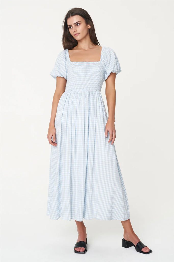 Huffer Celine Lover Midi Dress Blue/White