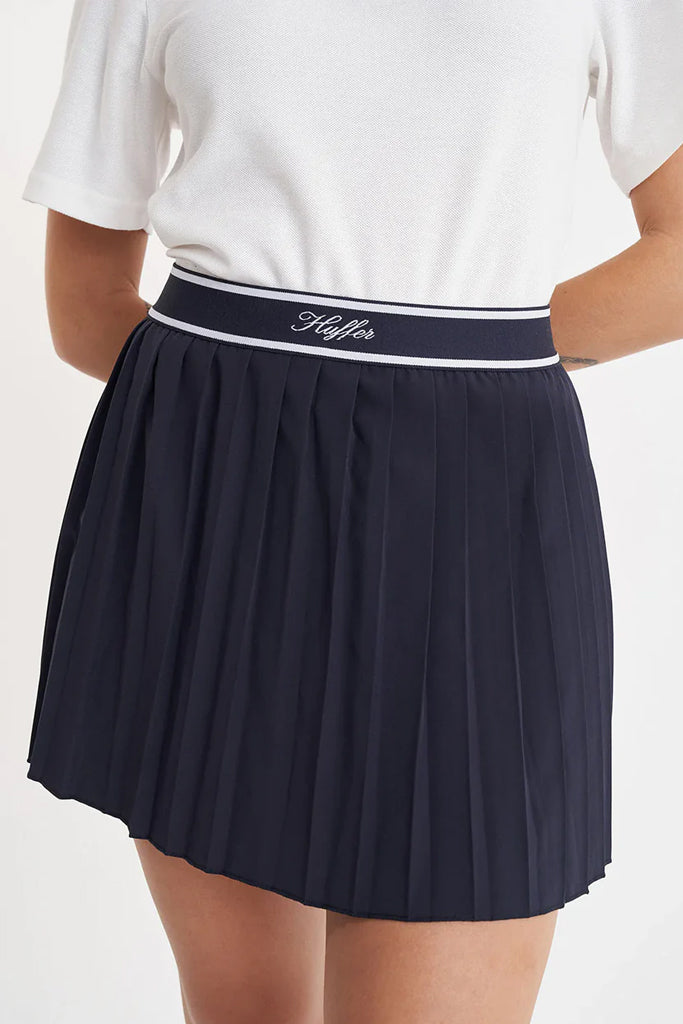 Huffer Birdie Pleated Golf Skort Navy