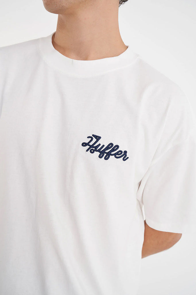 Huffer Block Tee 220/Can'T Deny Chalk