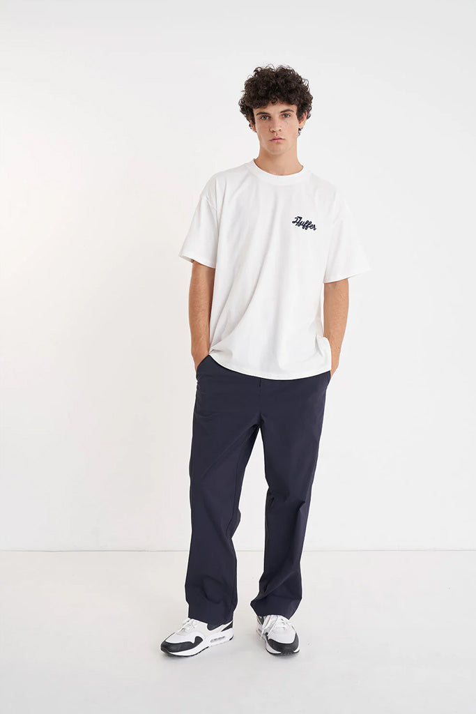 Huffer Block Tee 220/Can'T Deny Chalk