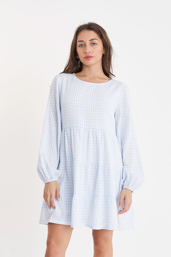 Huffer Celine Ls Milly Dress Twinkle/Chalk