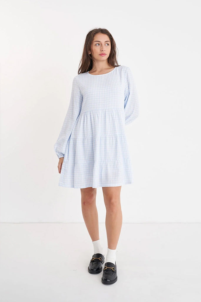 Huffer Celine Ls Milly Dress Twinkle/Chalk