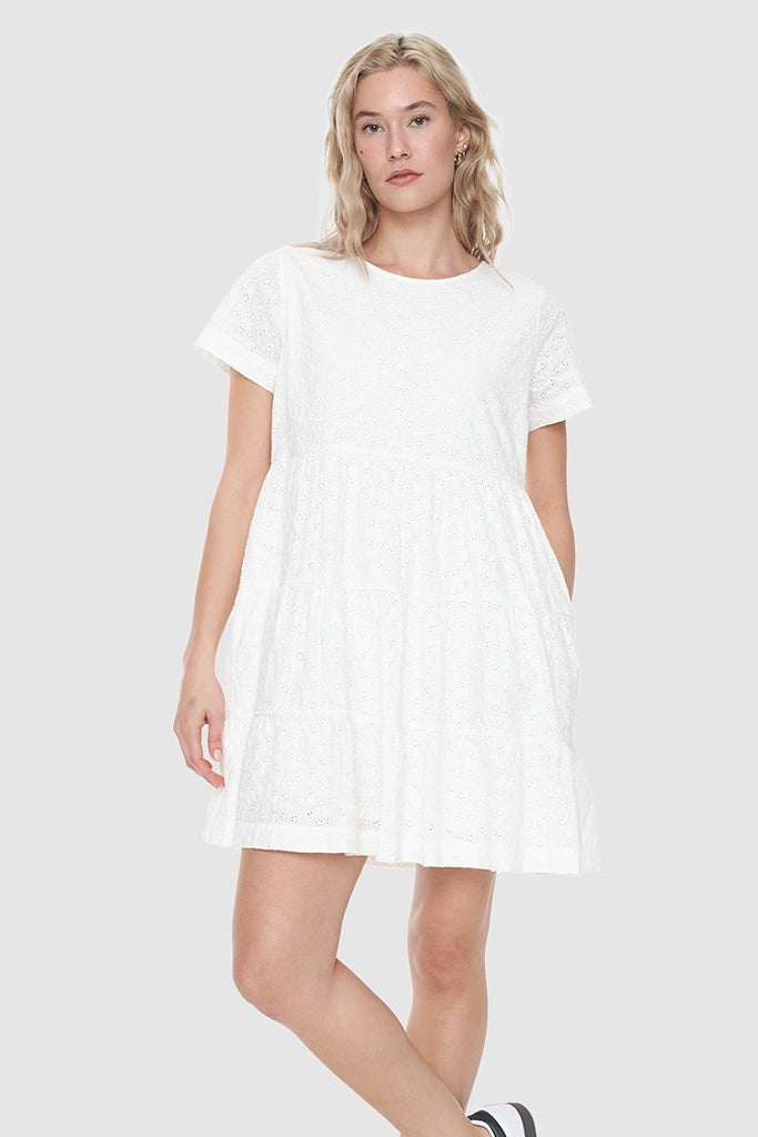 Huffer Cherie Milly Dress Pearl