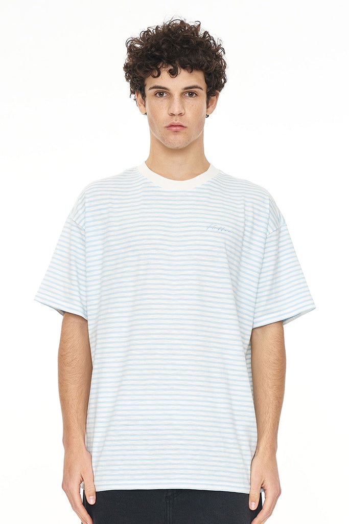 Huffer Stripe Block Tee Club Blue/Chalk