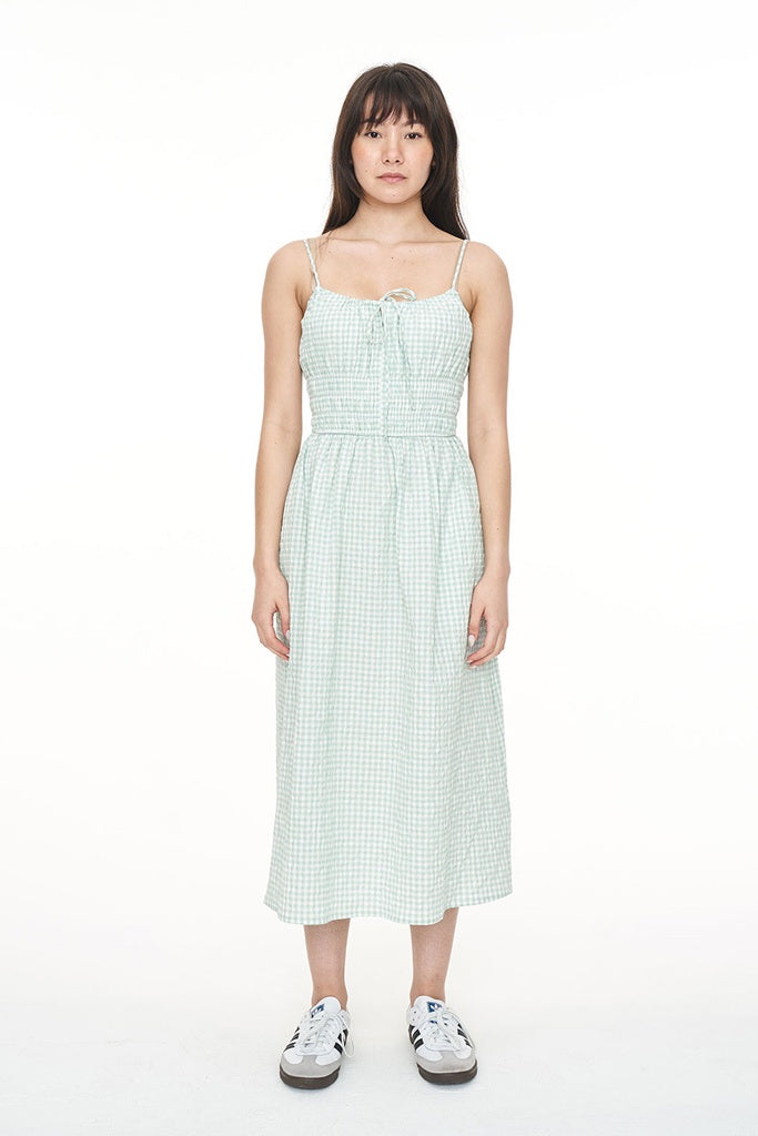 Huffer Catalina Eden Midi Dress Mint/Chalk