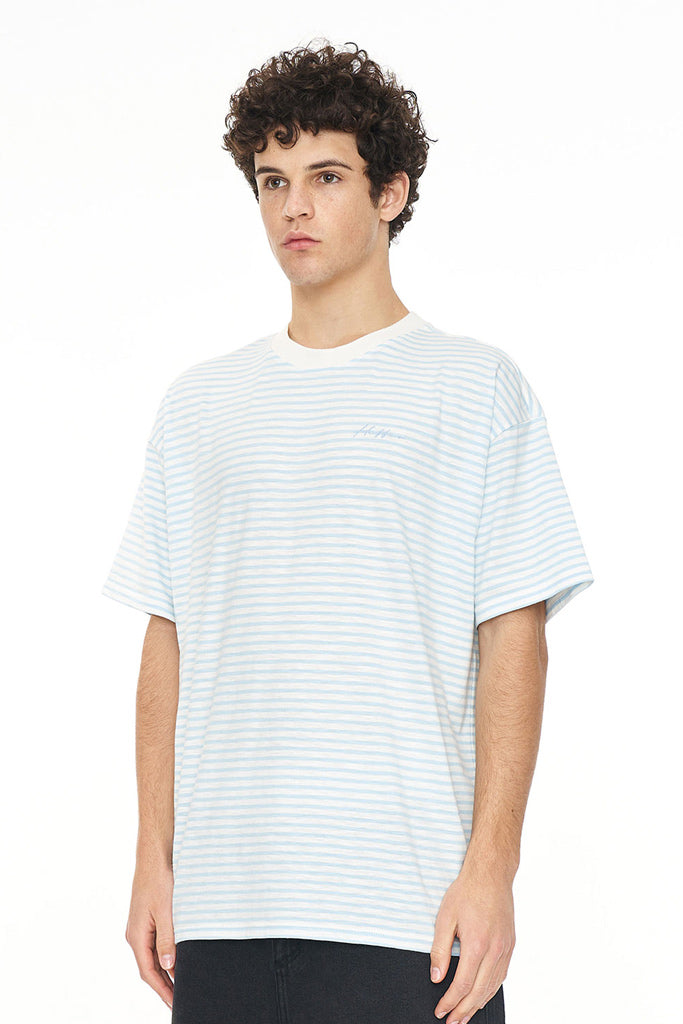 Huffer Stripe Block Tee Club Blue/Chalk