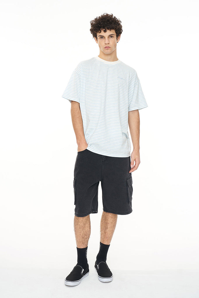 Huffer Stripe Block Tee Club Blue/Chalk