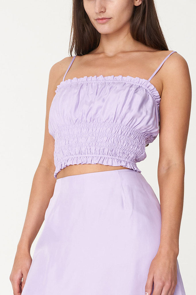 Huffer Misa Puff Bandeau Top Hyacinth