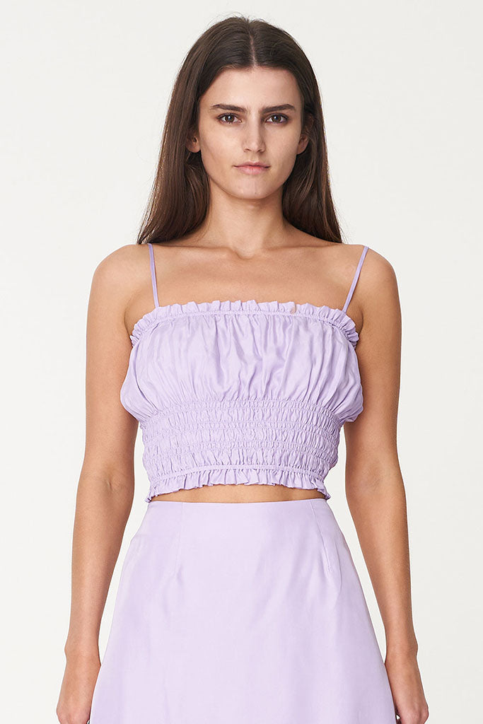 Huffer Misa Puff Bandeau Top Hyacinth