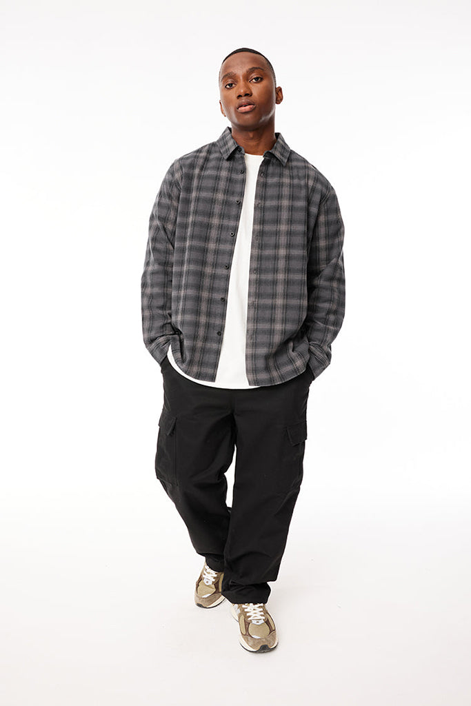 Huffer Og Check Shirt Coal/Black