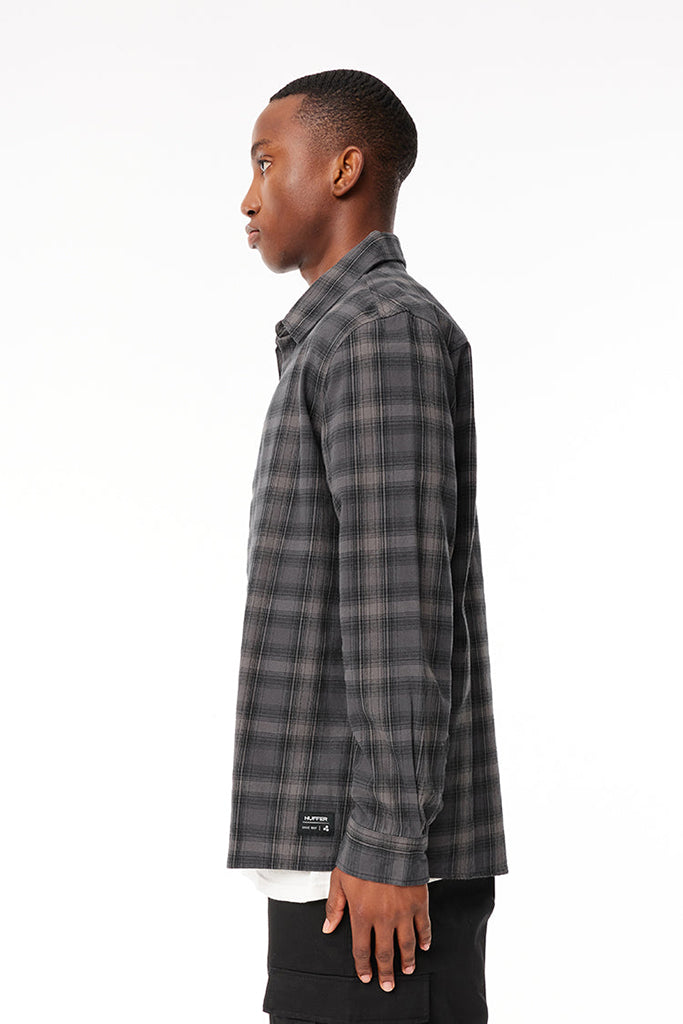 Huffer Og Check Shirt Coal/Black