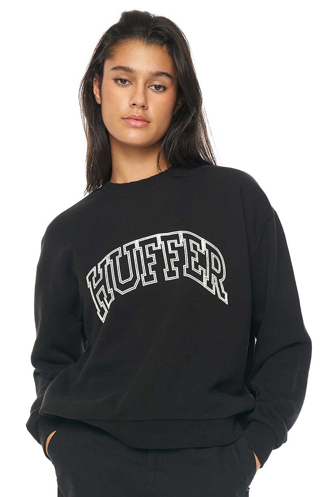 Huffer Slouch Crew 350/Lined Out Basalt