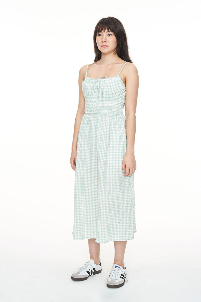 Huffer Catalina Eden Midi Dress Mint/Chalk