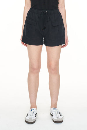 Huffer Lin-In Skipper Short Black