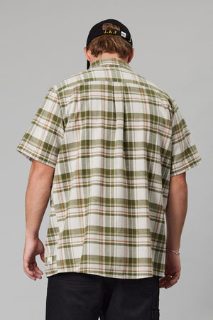 Just Another Fisherman Schooner SS Shirt Lichen/Sand Check