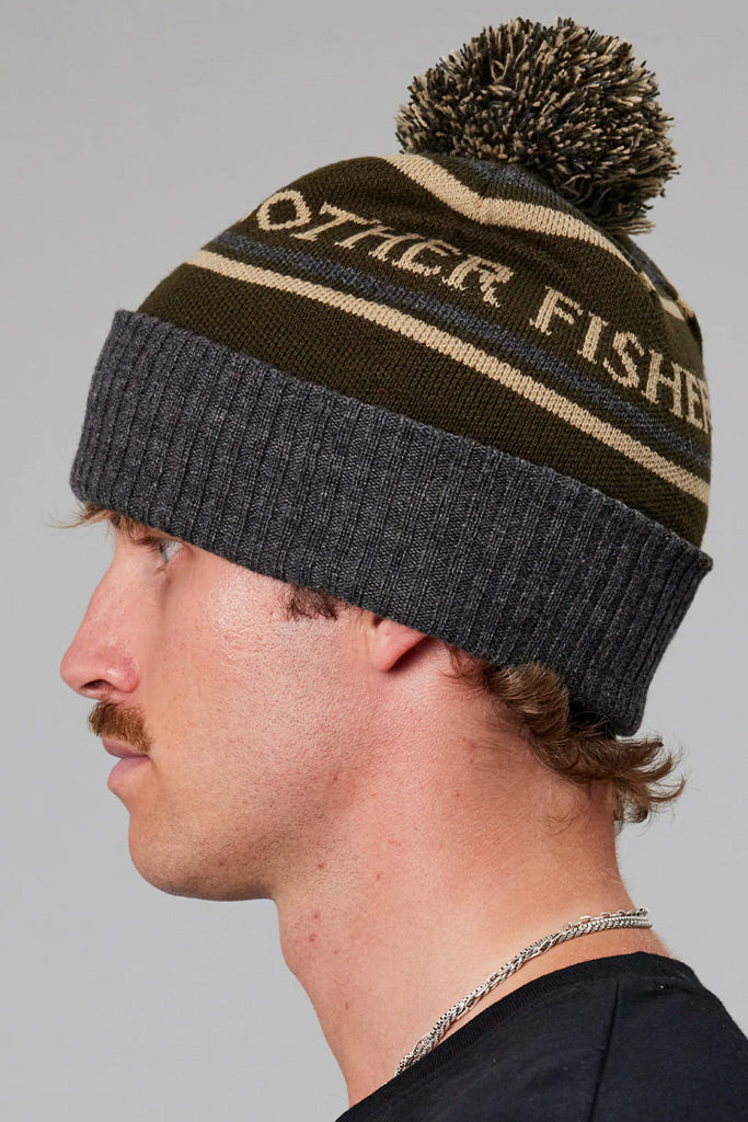 Just Another Fisherman Fisherman Pom Pom Beanie Marsh