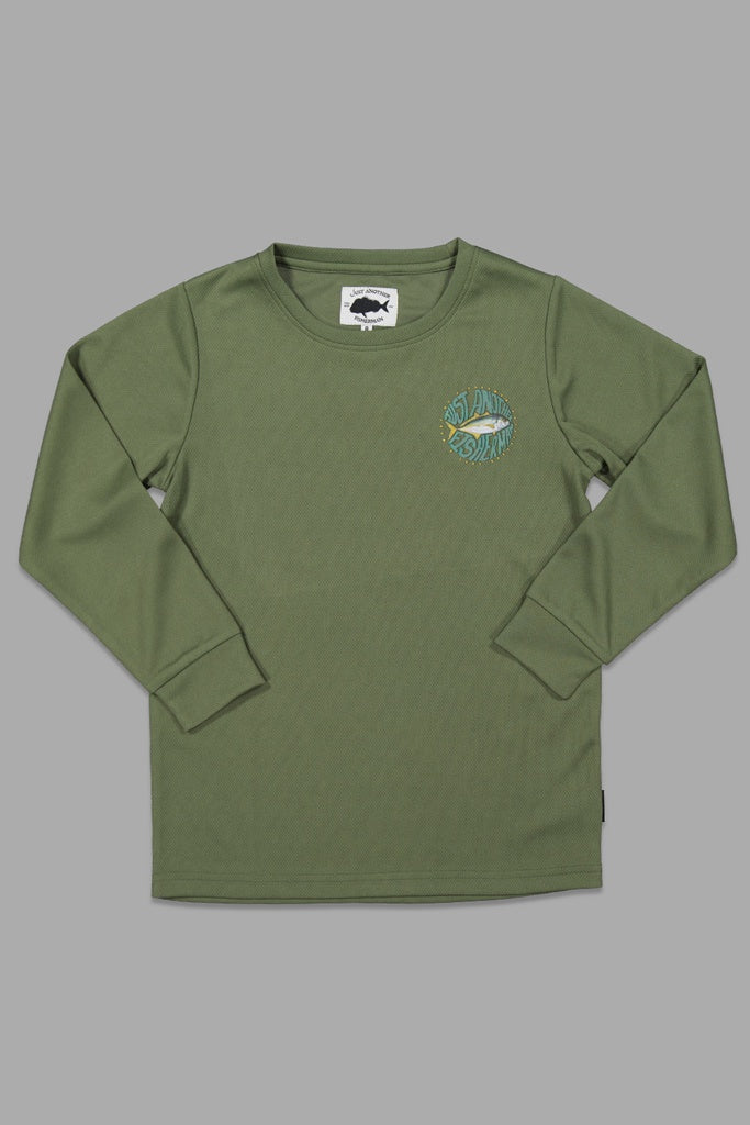 Just Another Fisherman Mini Trev Upf40 L/S Tee Lichen