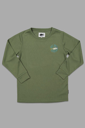 Just Another Fisherman Mini Trev Upf40 L/S Tee Lichen