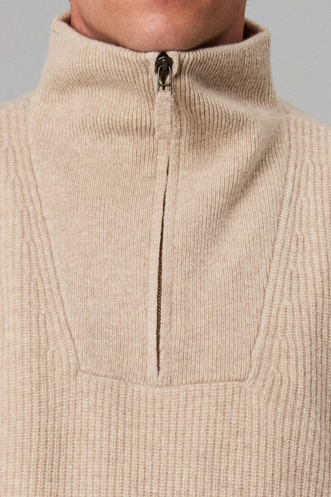 Just Another Fisherman Merino Seagoing Zip Knit Sahara