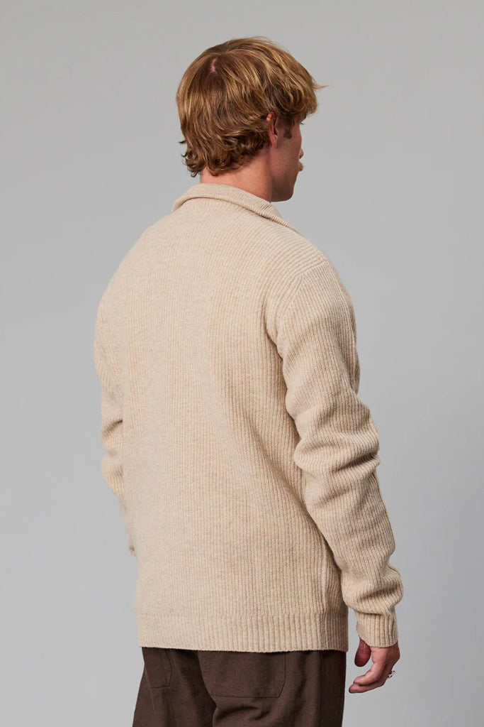 Just Another Fisherman Merino Seagoing Zip Knit Sahara