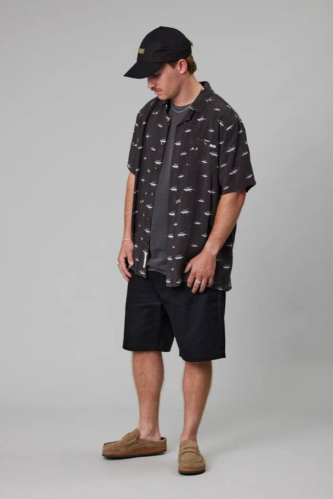 Just Another Fisherman Sickle S/S Shirt Aged Black