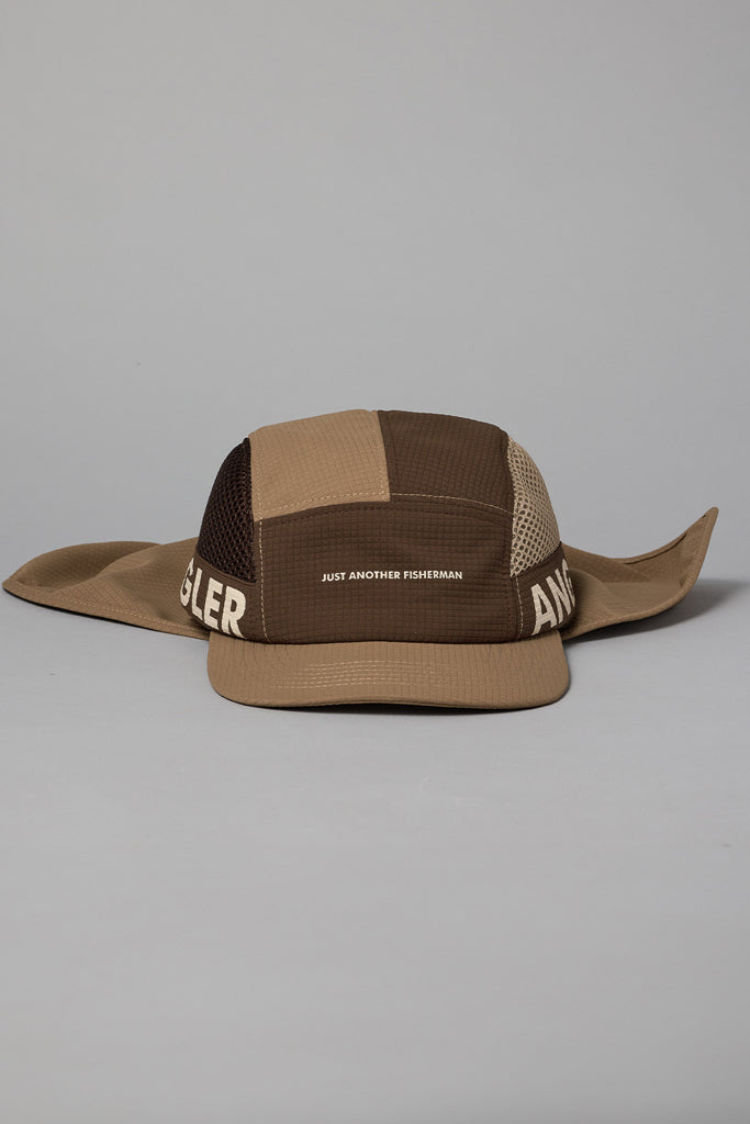 Just Another Fisherman Angler Flap 5 Panel Cap Brown