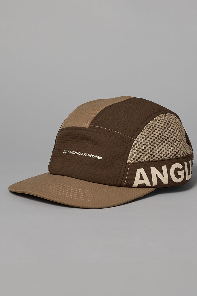 Just Another Fisherman Angler Flap 5 Panel Cap Brown