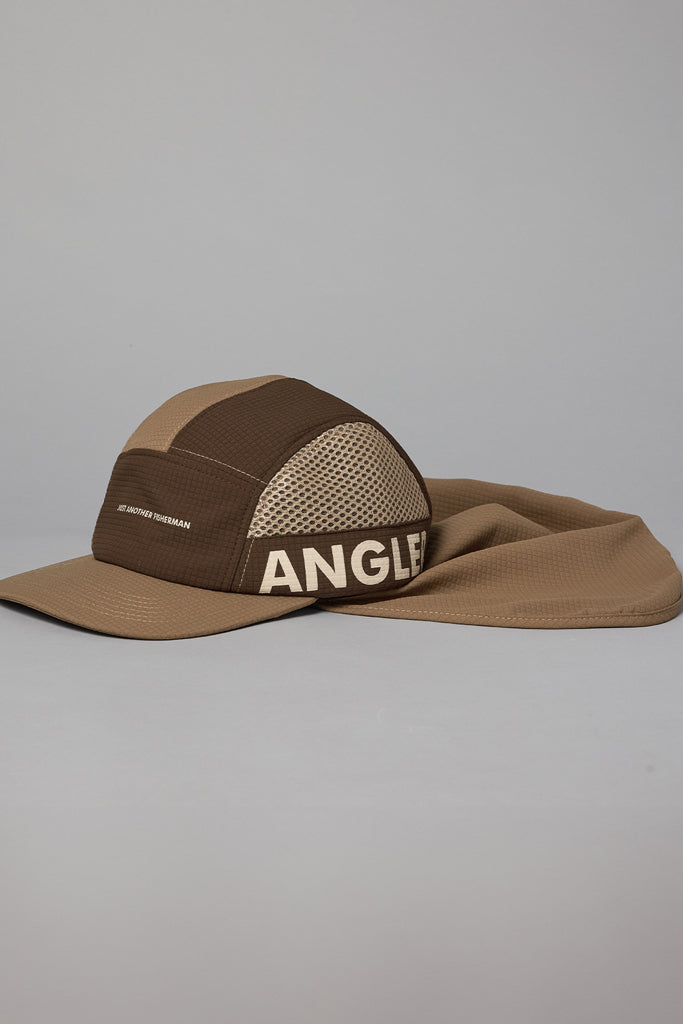 Just Another Fisherman Angler Flap 5 Panel Cap Brown