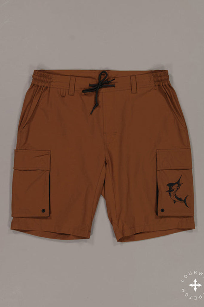 Just Another Fisherman Angler Tech Cargo Shorts Havana