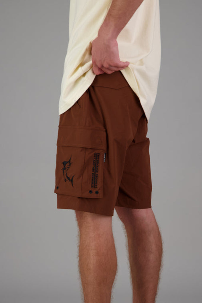 Just Another Fisherman Angler Tech Cargo Shorts Havana